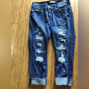 Distressed Torrid Bombshell Straight Jeans 12.